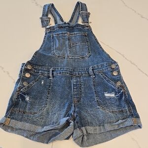 Denim Blue Girls Overalls